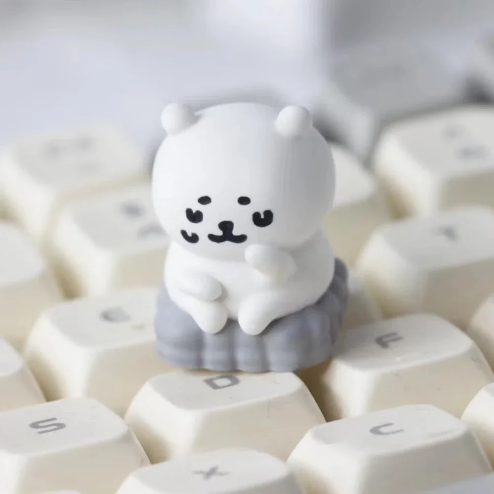 Manga piada urso tema keycap bonito resina periféricos arte keycaps anime pc jogo para teclado mecânico acessórios cereja mx presente