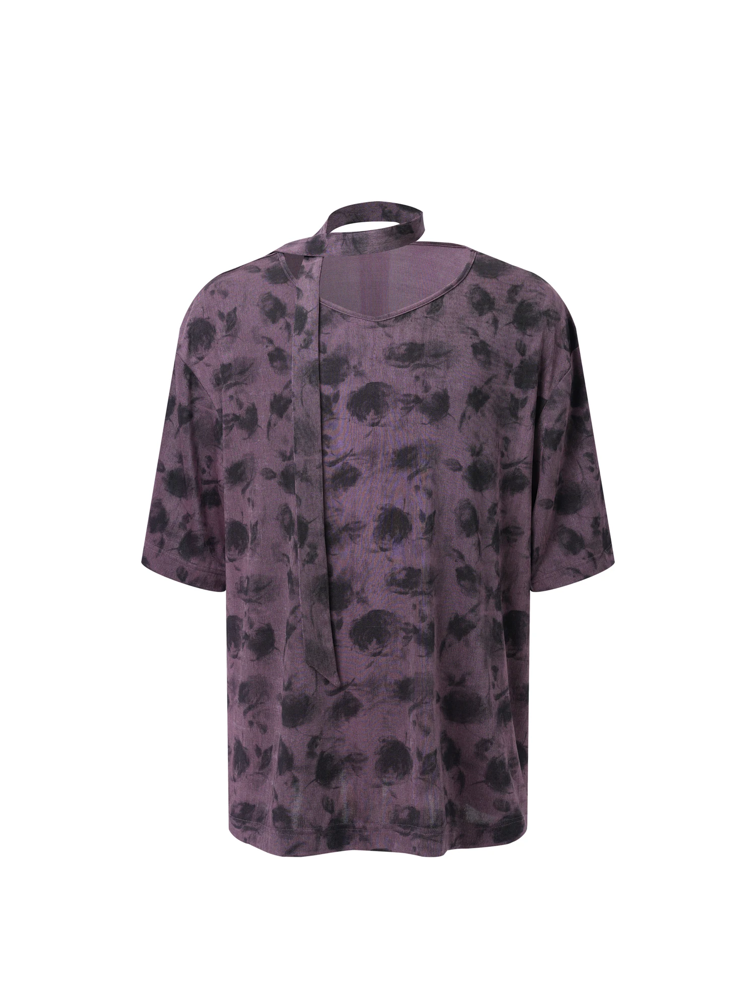 Original Round Neck Ribbon Short Sleeve Loose Comfort Tops Men's 2025 Summer New Thin Design Tees Trendy Versatile Chic T-shirts