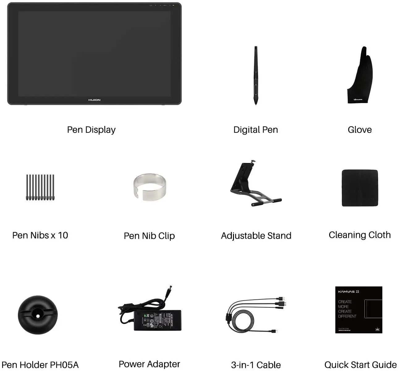 HUION Kamvas 22 Grafische Pen Tablet Monitor Pen Display 21,5 Inch Antireflectiescherm 120% s RGB Windows Mac en Android-apparaat