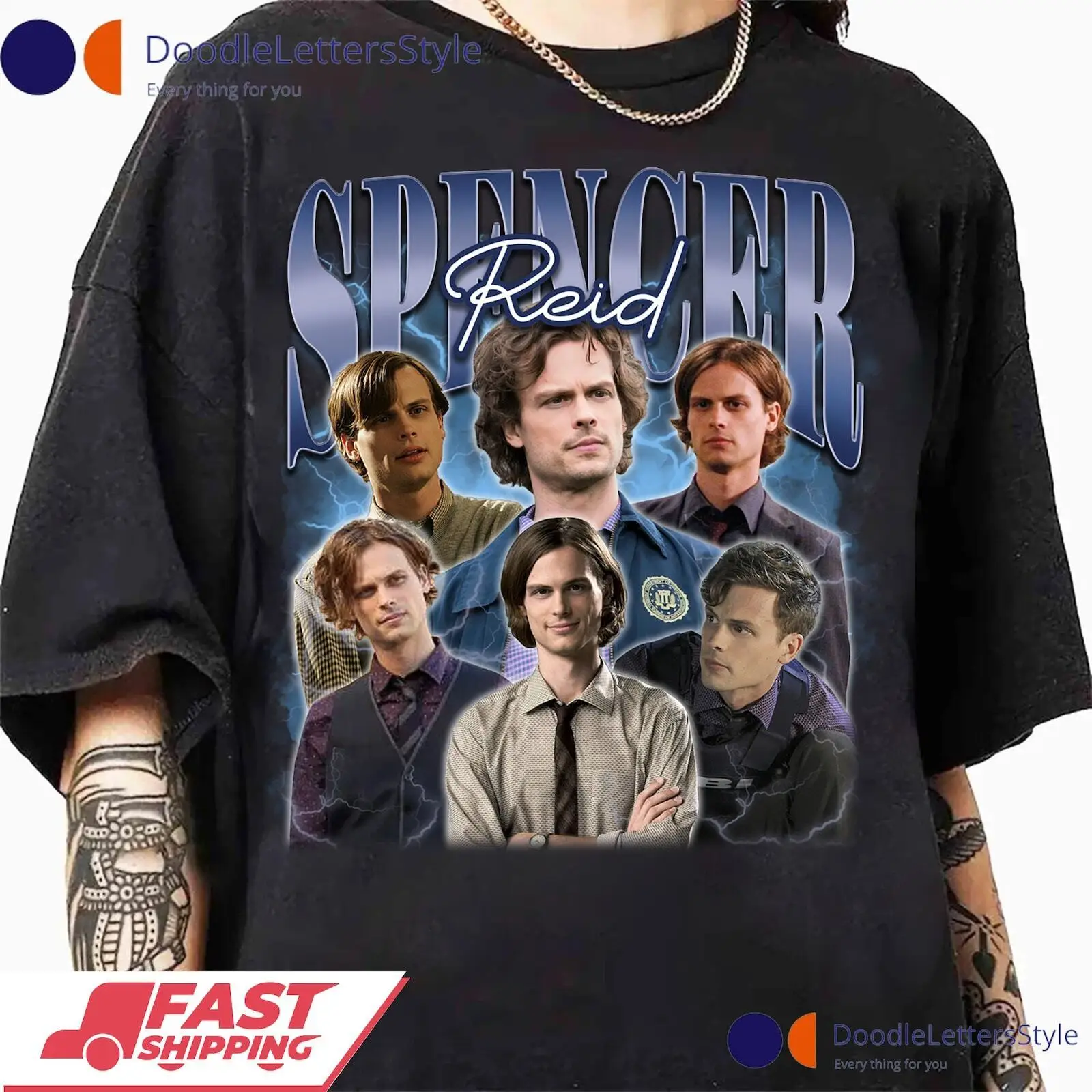 SPENCER REID - Matthew Gray Gubler T-Shirt, Spencer Reid T-Shirt, Spencer Reid M