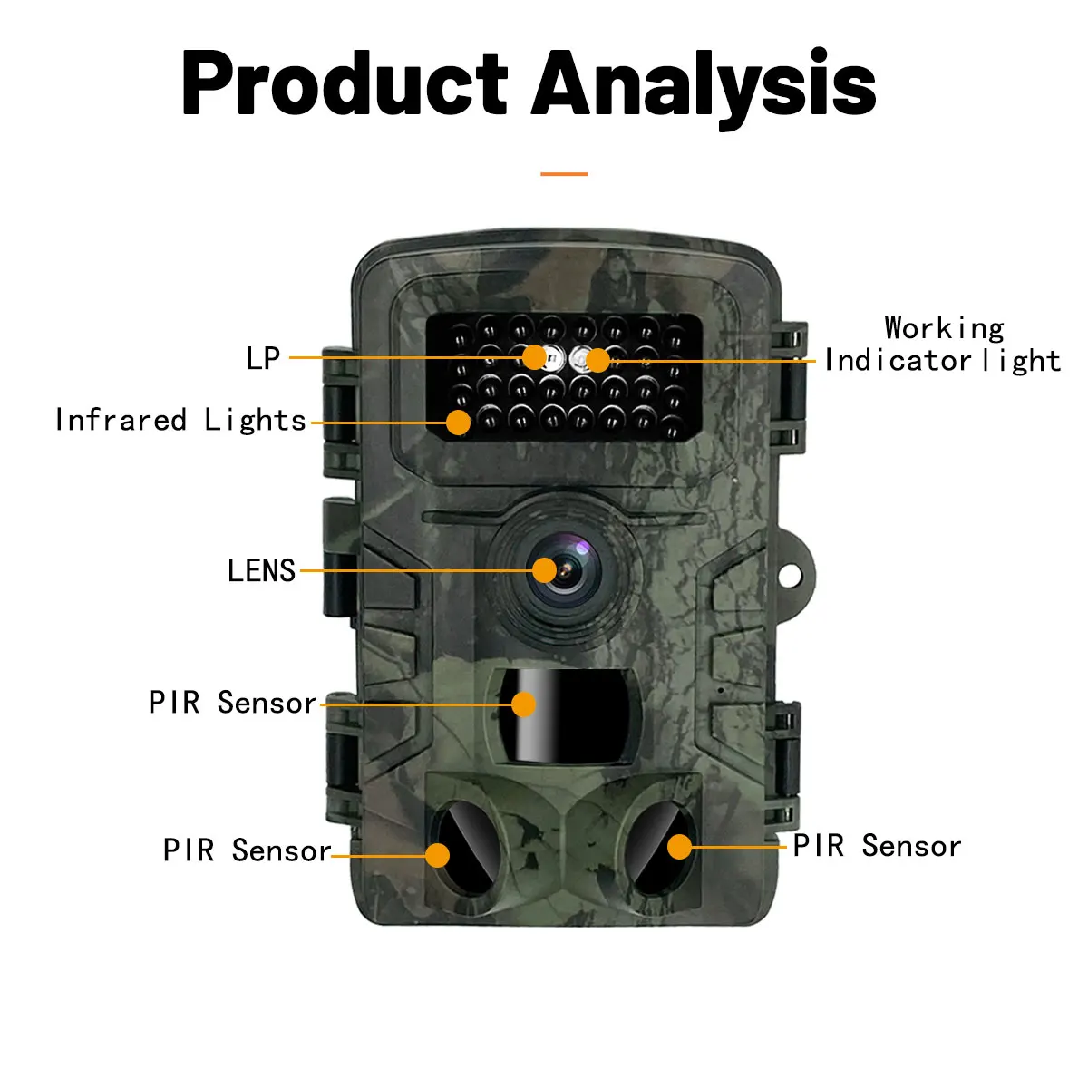 Pr700pro wildlife trail camera jacht camcorder 1080p hd video 34 ir nachtzicht leds pir sensor buiten ip54 waterdichte cam