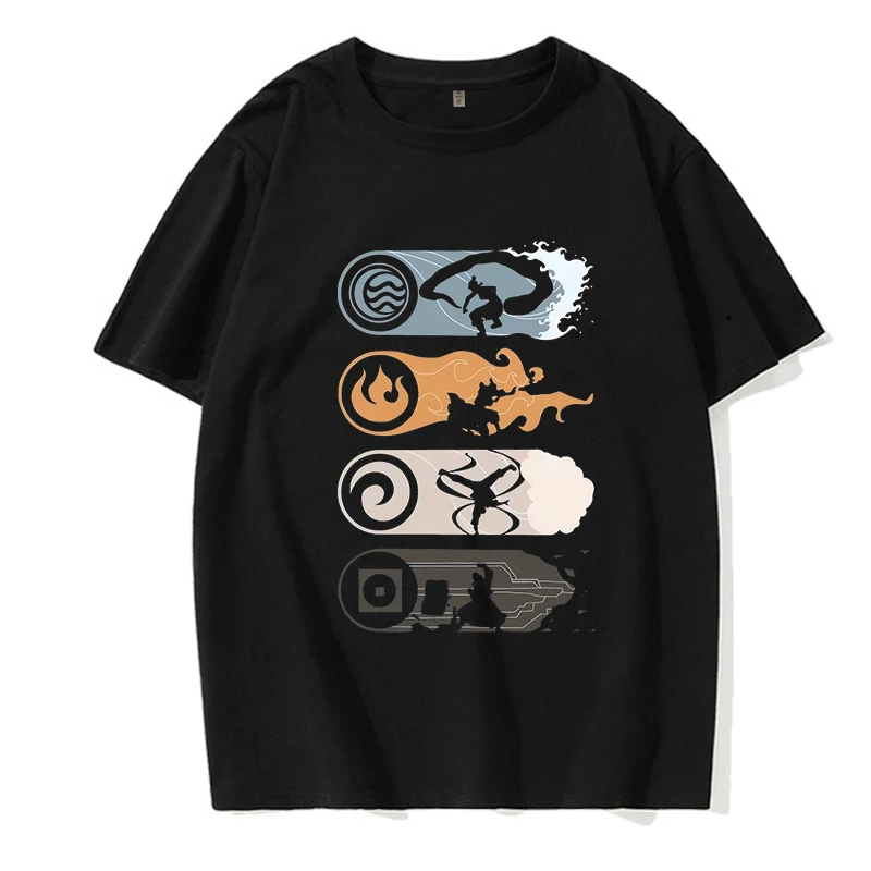 Avatar The Last Airbender Tee Shirt Appa Yip Harajuku EU Size Tshirt Fashion Mange T-shirt Y2k Streetwear Hip Hop Vintage Tops