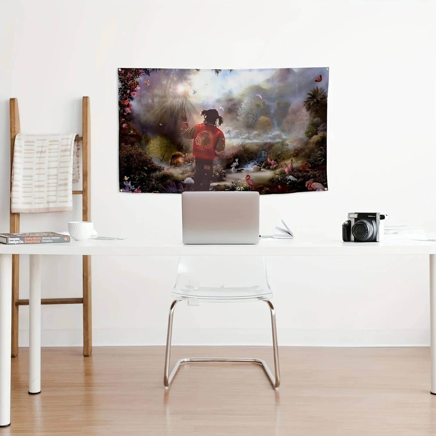 91.44X152.4 cm Banner, Rapper Pattern Print, Ideal for Dorm, Party, Travel, Shooting, Events, And Holidays, Vibrant Indoor And O