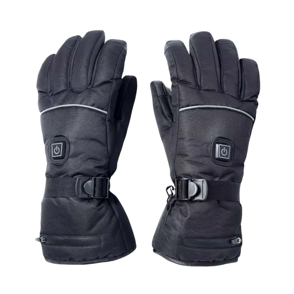 

1 Pair 3 Heat Settings Waterproof Warm Winter For Skiing Outdoor Use Heated Heating Winter Warmer Gloves Gloves