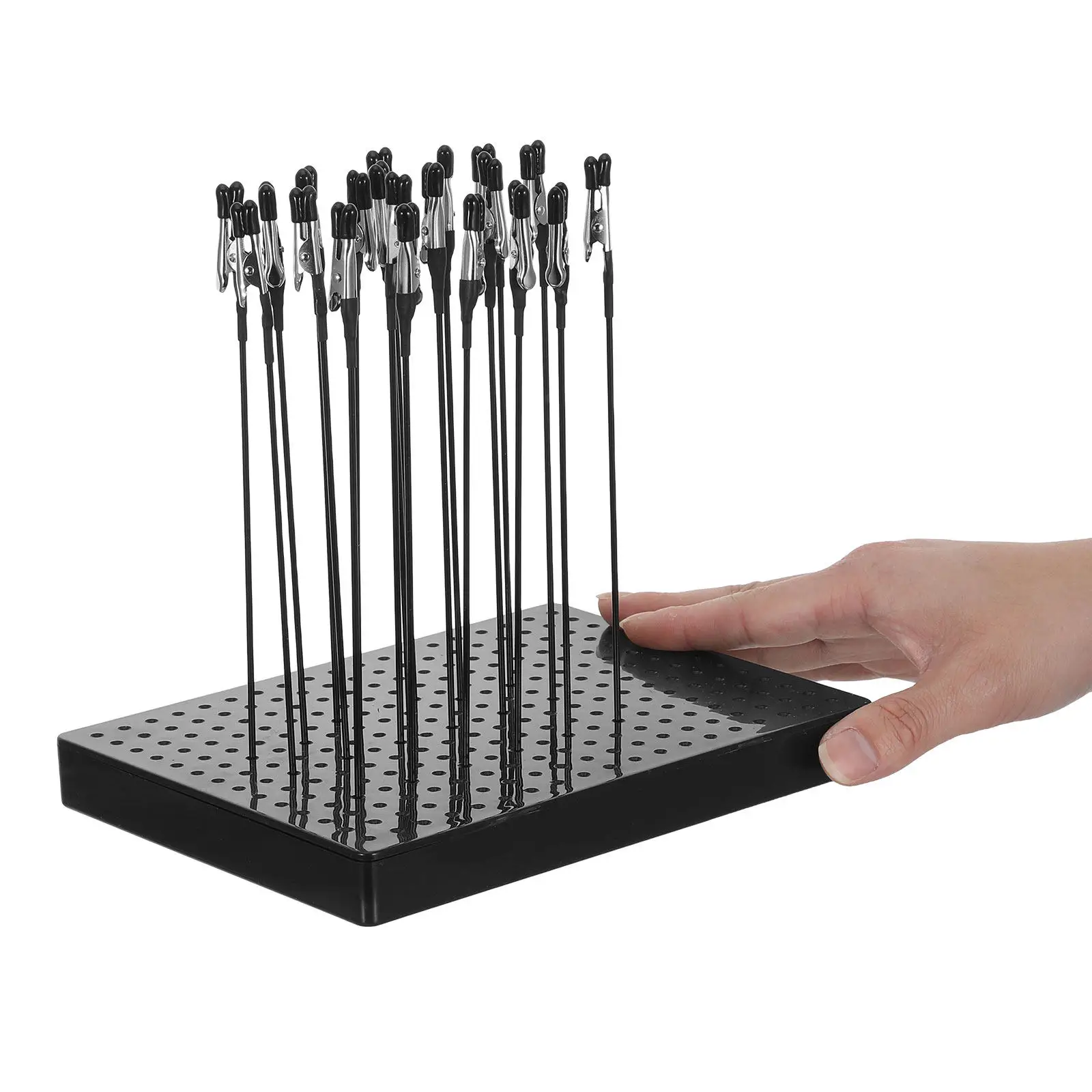 

1Set Hand Painting Stand Base with 20 Bendable Alligator Clip Sticks Spray Paint Accessories Hobby Miniature Painting Tools