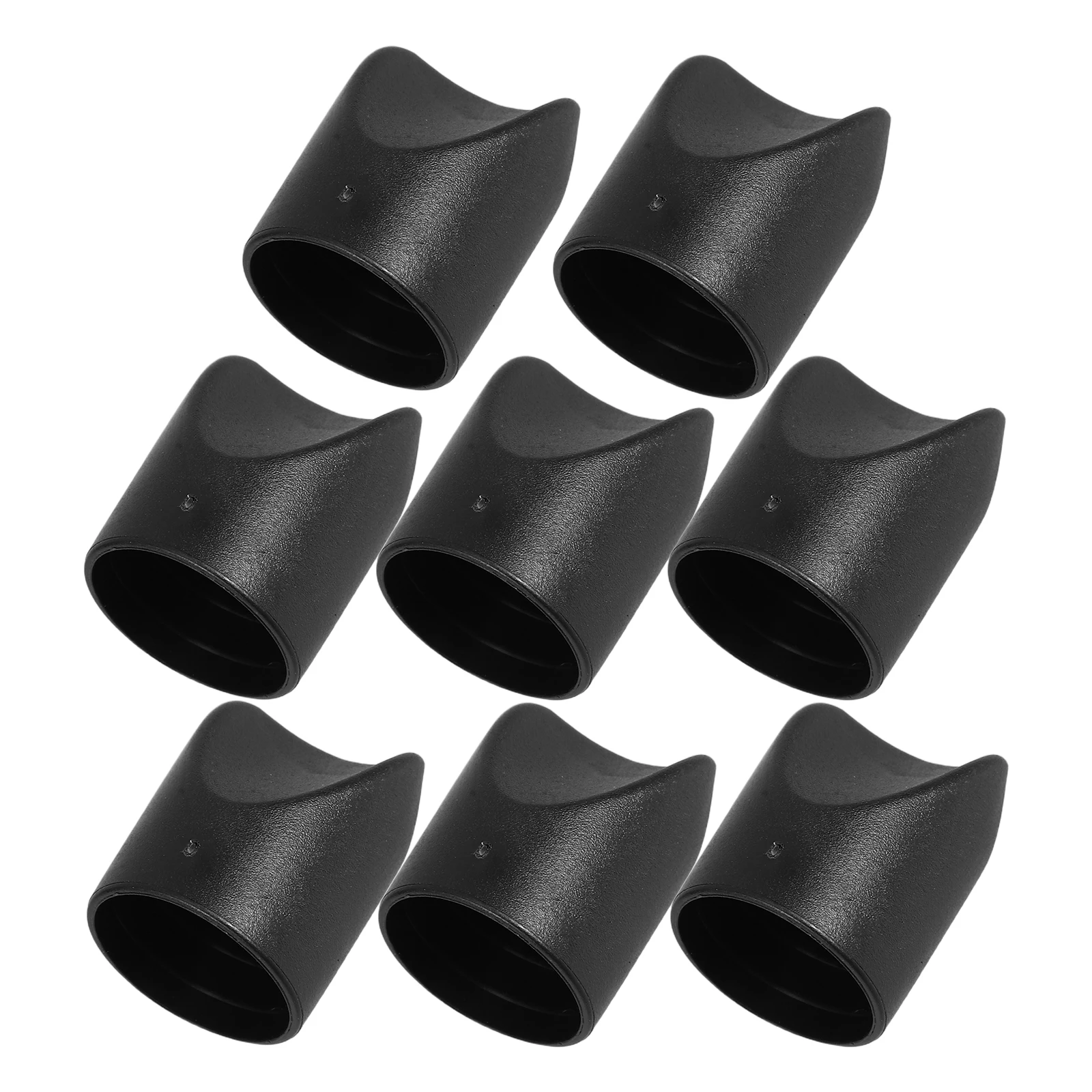 8pcs Black Folding Chair Stability End Caps V Shape Heavy Duty Nylon Replacement for Metal Upholstered Chairs Universal Fit