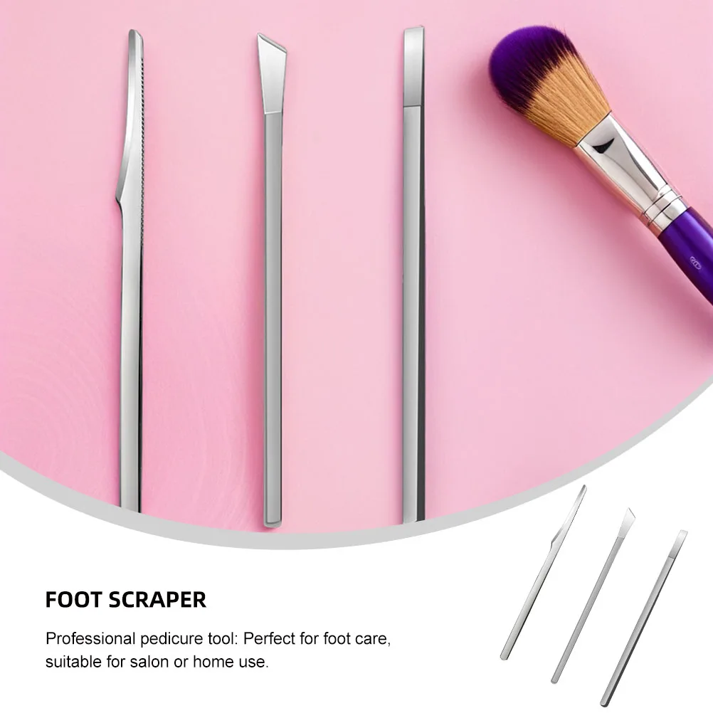 

3Pcs Stainless Steel Pedicure Knives Nail Cuticle Remover Toenail Trimmer Dead Skin Remover Foot Care Tool Professional Use