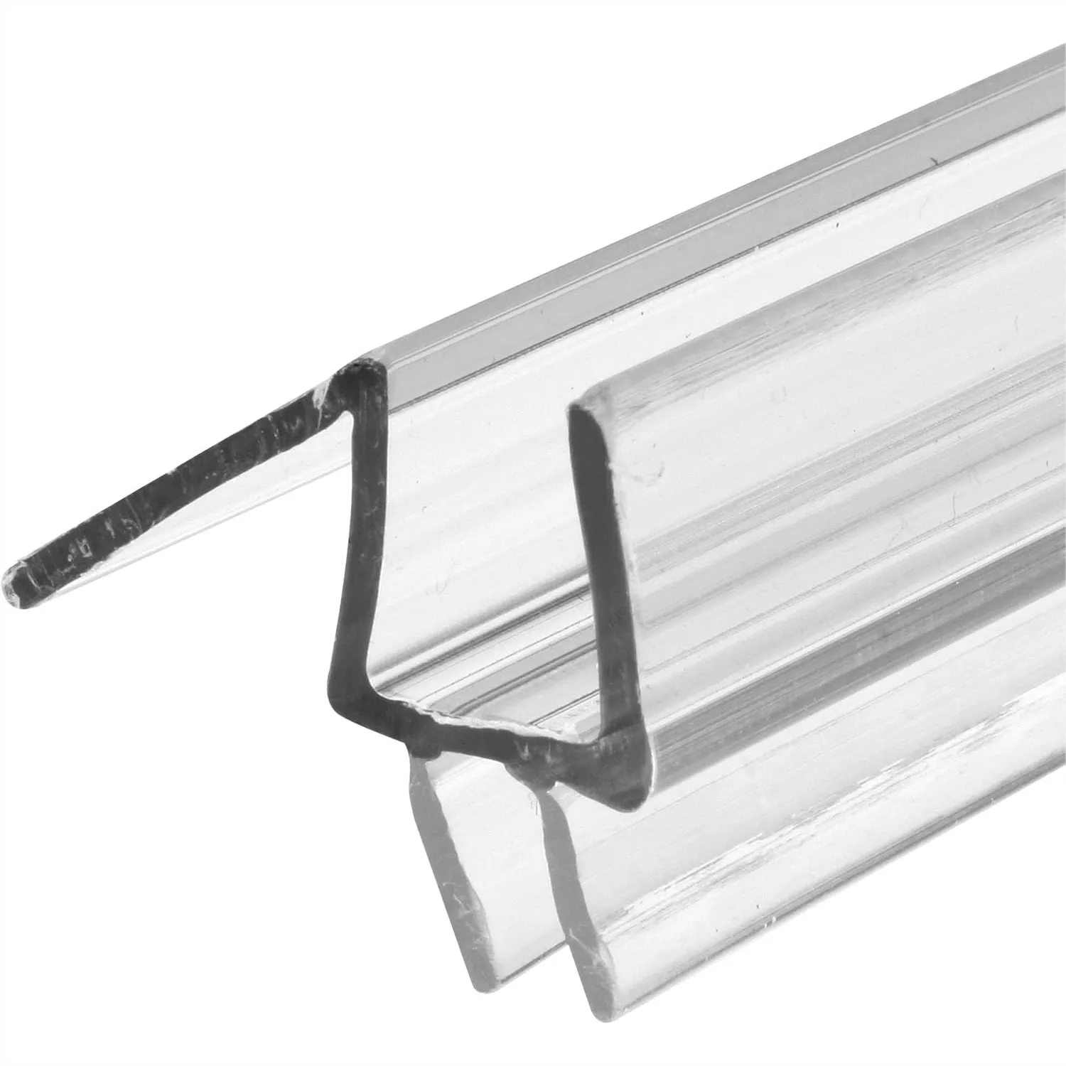 

Frameless Shower Door Bottom Seal for 3/8 In. Glass, 36 In. Clear Vinyl, Stops Leaks
