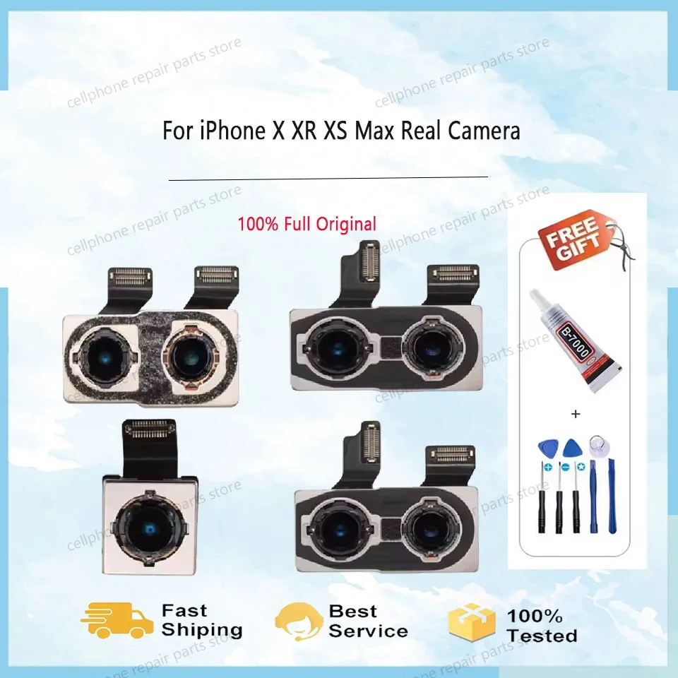 Original No Repaired Back Rear Main Camera Flash Module Sensor Flex Cable For iPhone X XR XS Max