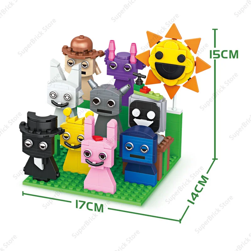 Hot Sprunki Building Blocks Toys Sets Classic Game Cartoon Doll 18 Figures Model Bricks Children\'s toys Holiday Birthday Gifts