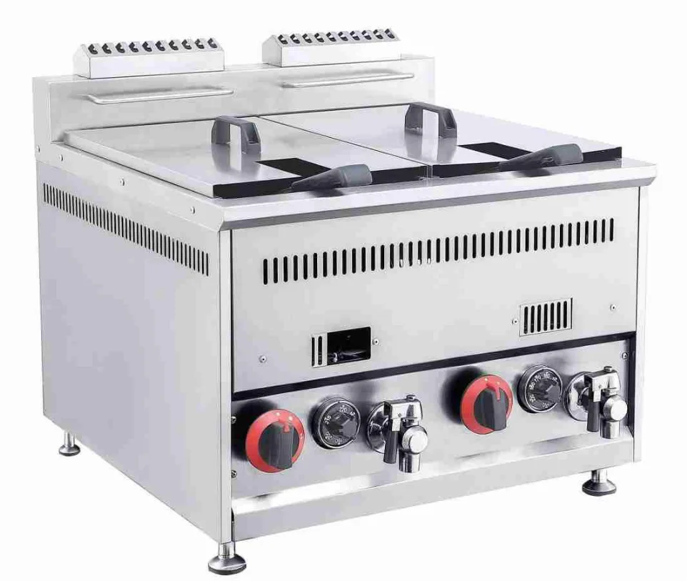 Commercial Gas Fryer With Deep Fryer Basket Lid For Restaurant Use