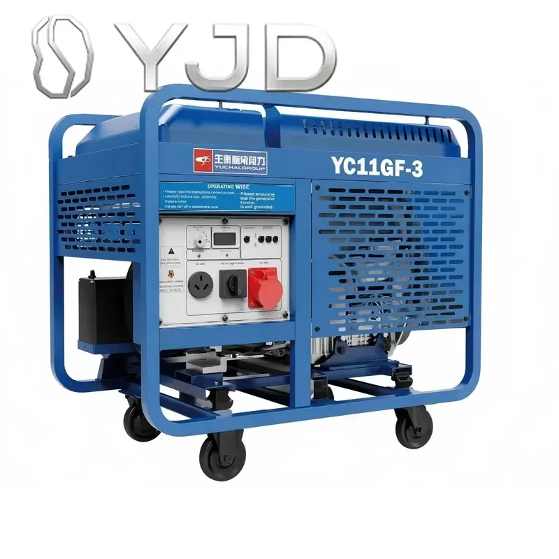 YJD 11kw Diesel Generator 12kW Max Double Cylinder Air Cooled 3 Phase 400V 230V Portable Power Genset for Various Application
