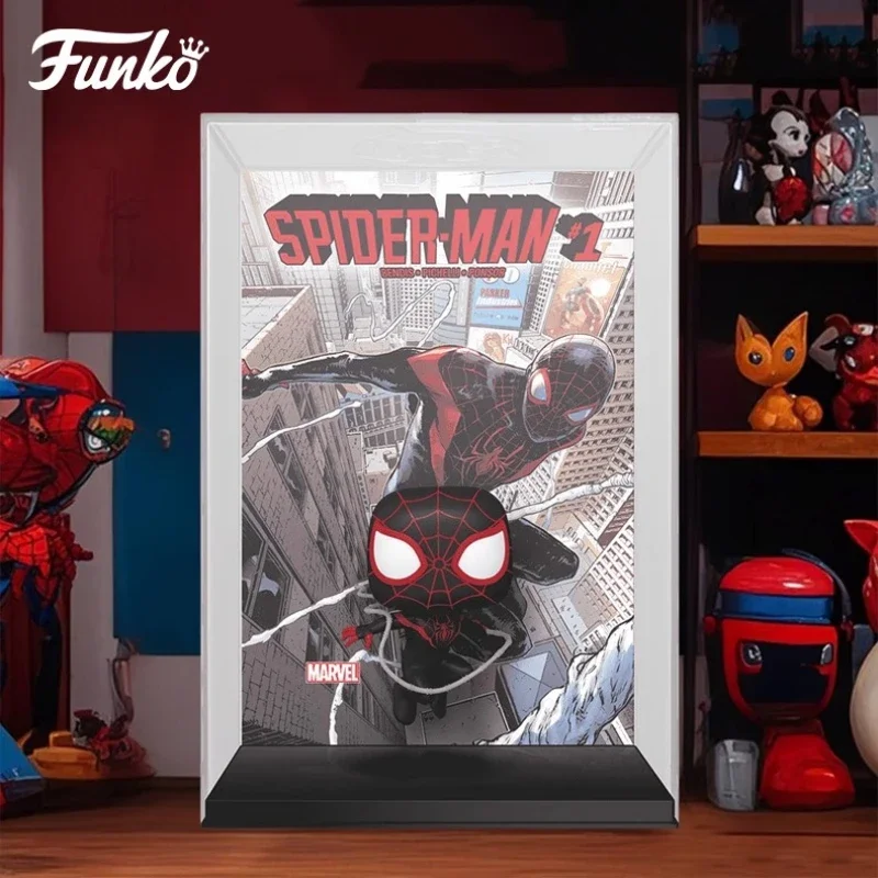 

Genuine Edition FUNKO POP Marvel Comics Commemorative Cover: Spider-Man，Deadpool Anime Ornament Model Toys Collectible Model