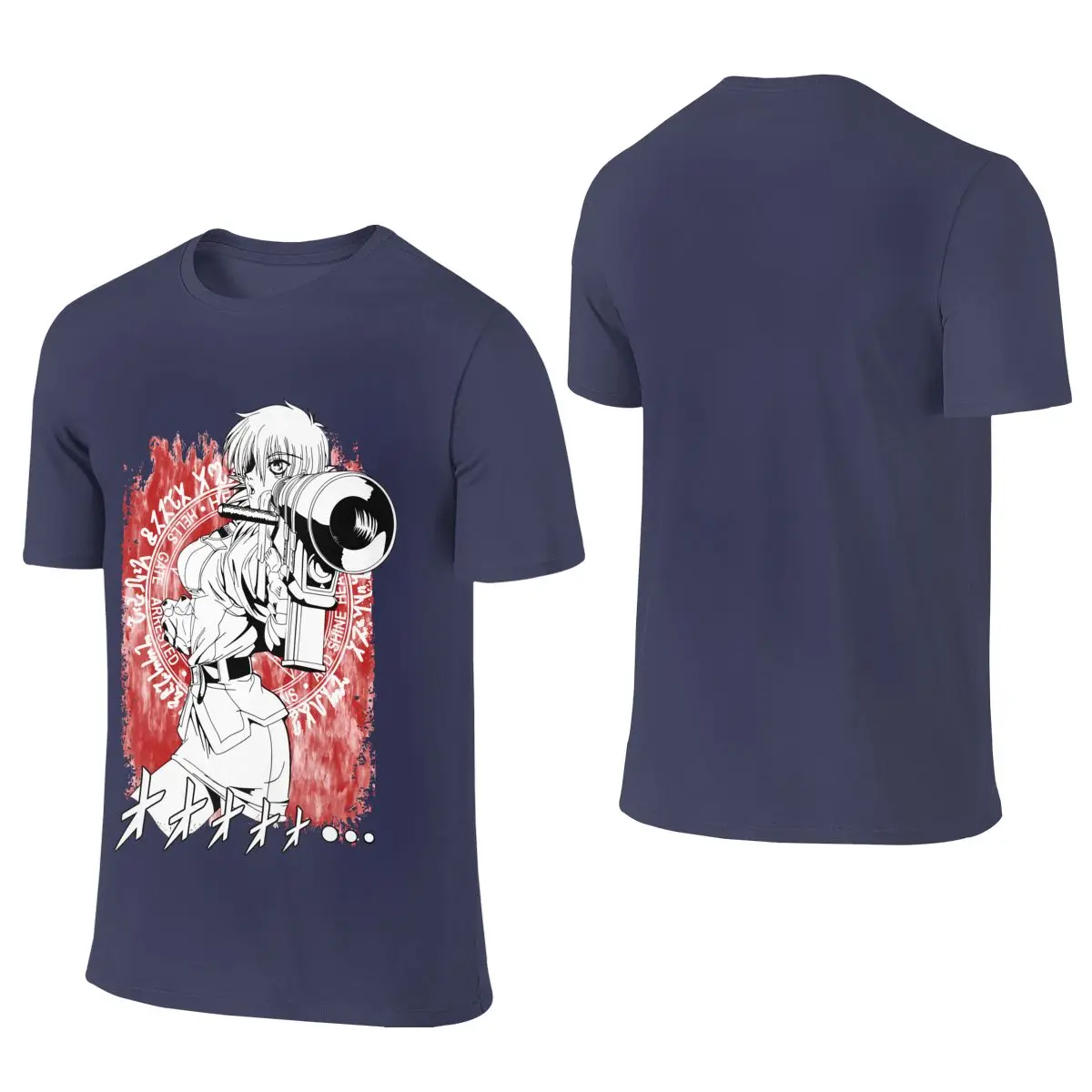Hellsing Seras Victoria Anime Girl Flattering For All Body Types Reversible T-shirt Niche Simplicity   T-shirt