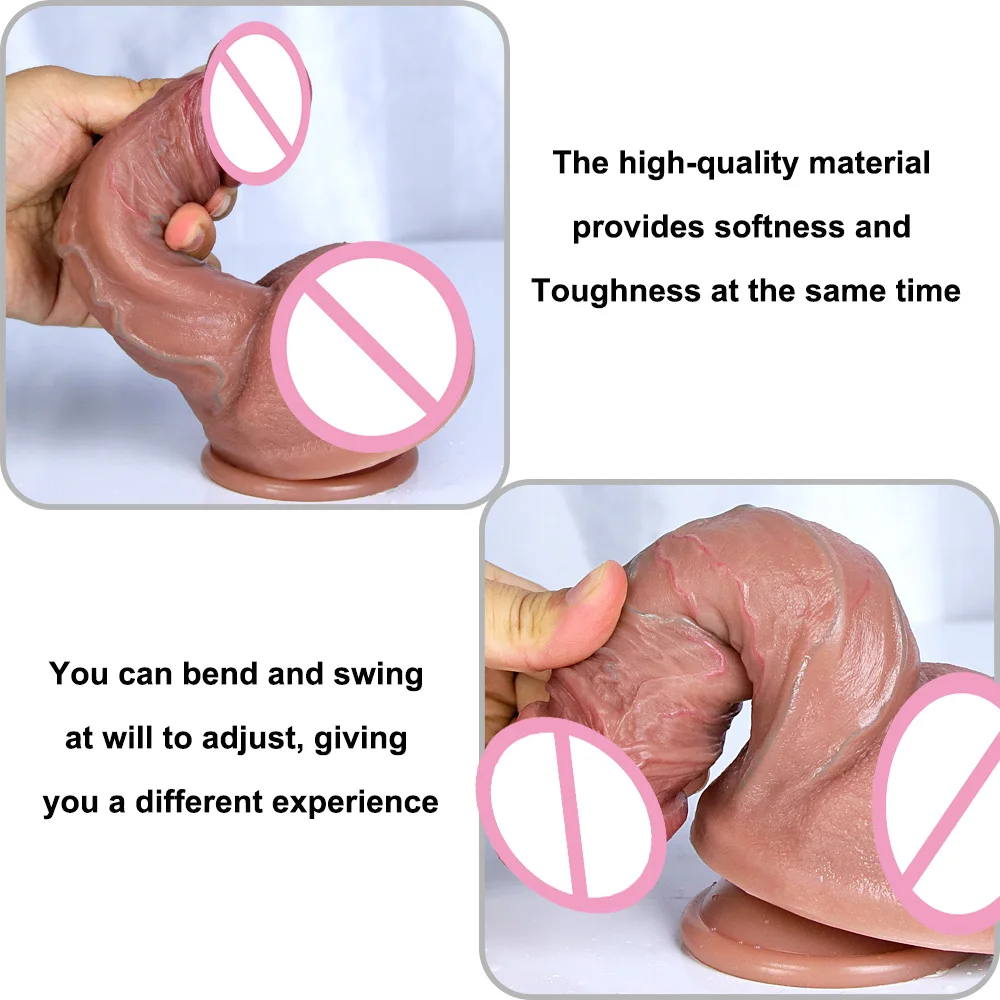 Lifelike Sex Dildo Artificial Rubber Penis Sex Love Toys for Women Anal Vaginal G-spotSilicone Real Man Dick Male Masturbation