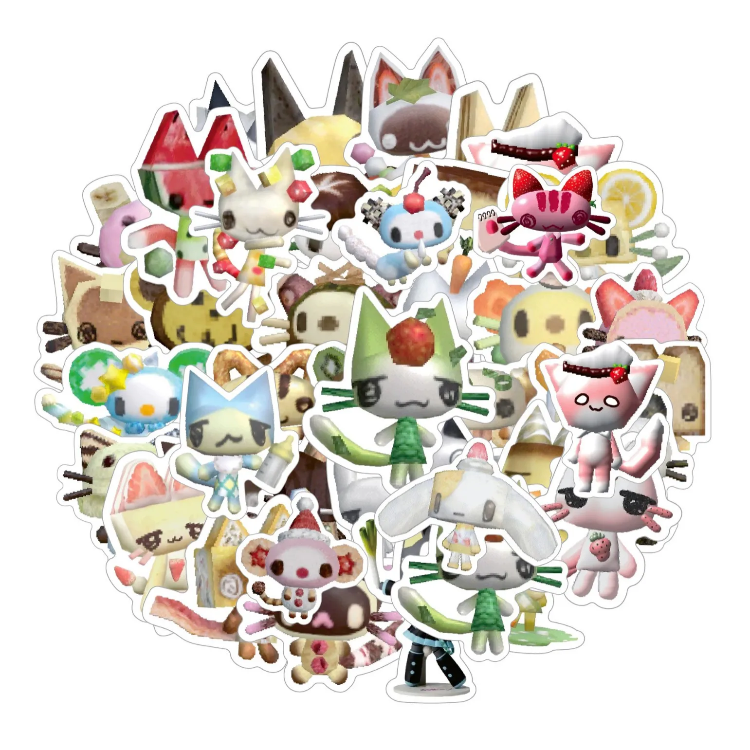 10/30/50 Uds dibujos animados Kawaii Inoue Toro divertido lindo gato Graffiti pegatina decorativa álbum de recortes portátil equipaje calcomanía niños juguete para regalo