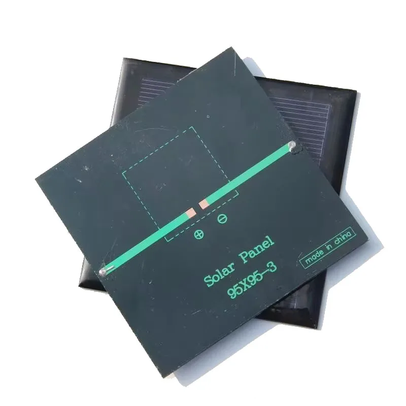 10 шт. 1 Вт 5,5 В маленькая солнечная панель эпоксидная поликристаллическая мини-модуль солнечных батарей для DIY светодиодные уличные фонари развивающие игрушки 95*95 мм