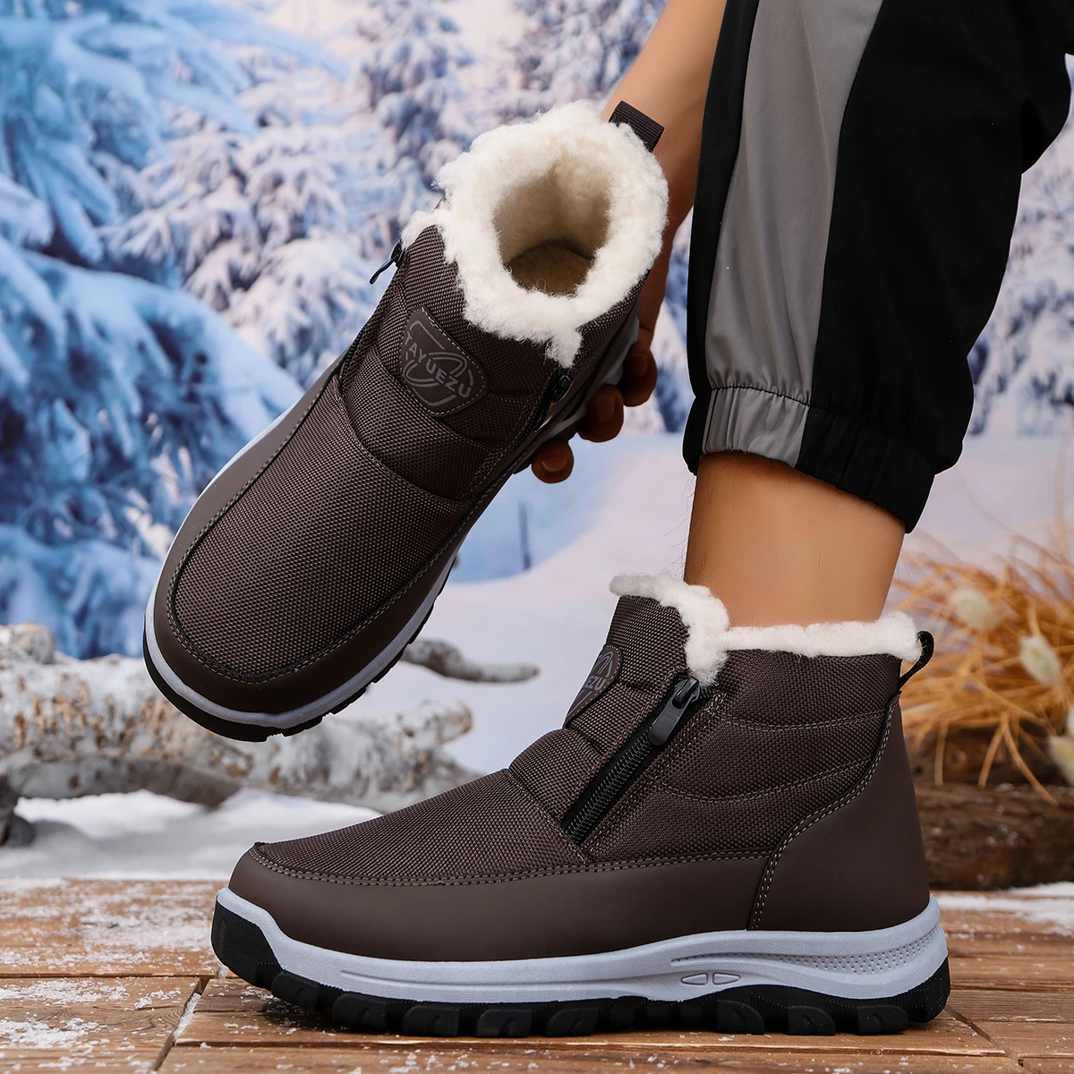 

2025 Winter New Men's Cotton Shoes Comfortable Cold-proof Waterproof Skid-proof Durable Outsole Free Shipping Men's Shoes