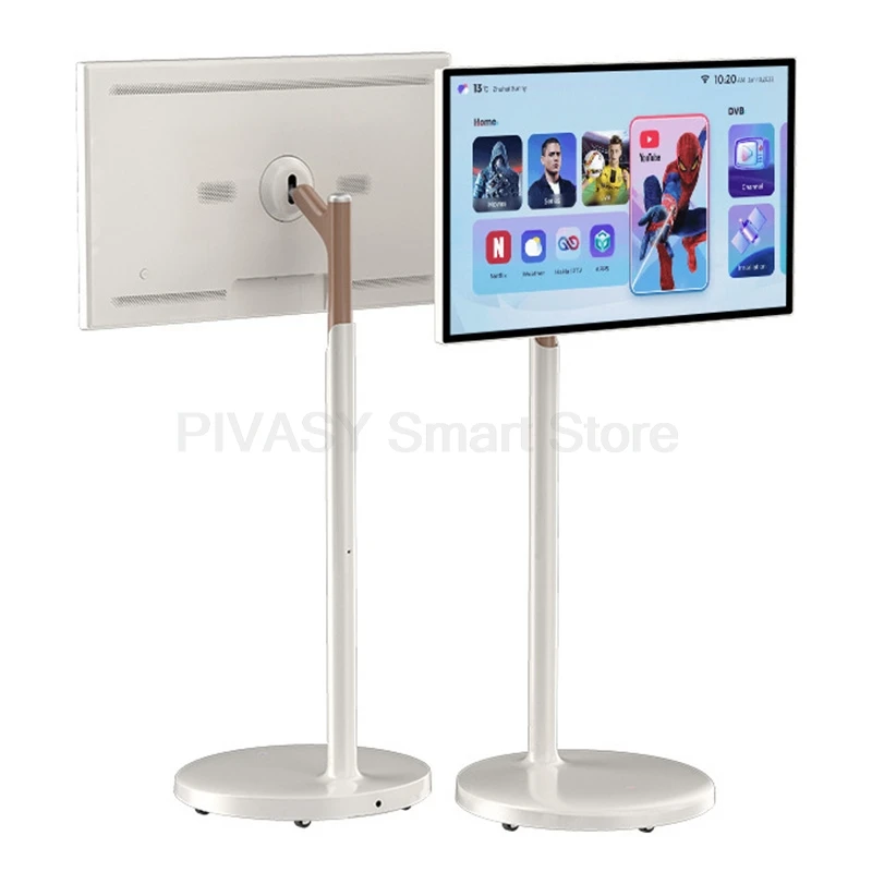 21.5 24 Inchs With Floor Stand Android Touch Screen Smart Tv Tablet Portable Movable Gaming Live Room Wireless Screen Mirroring
