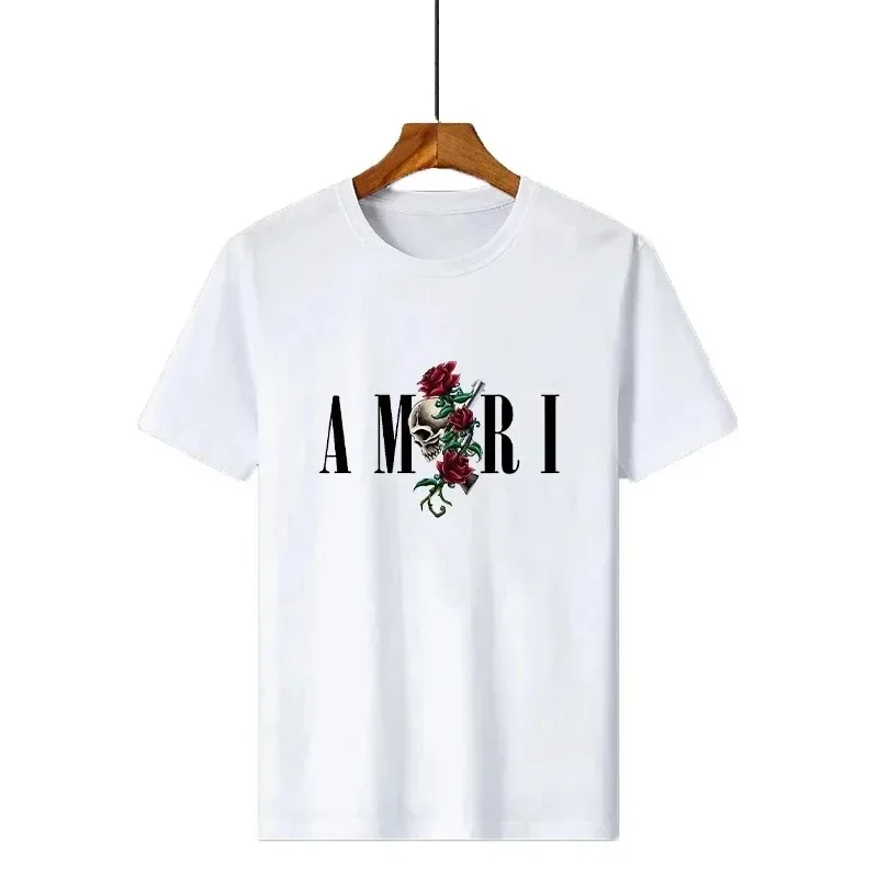 Men's Summer Graphic Print Y2k T-shirt Man Woman Short Sleeved Luxury Tees Clothing Loose Pure Cotton Soft Tops Madrid Repsol