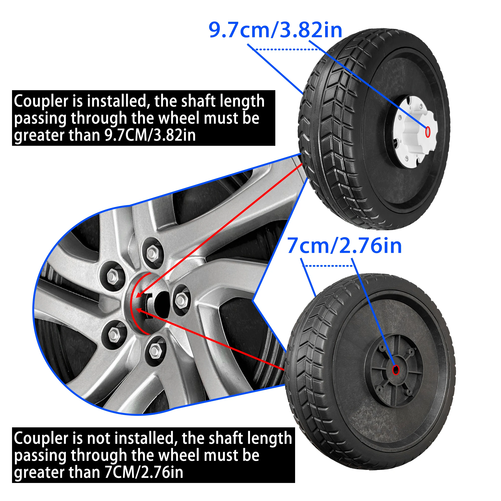 33 センチメートル/13 ''25 センチメートル/10 '' PU 固体ゴムタイヤ子供用電動乗用おもちゃの車のパワーホイール ﻿ アリゲーター タイヤ ホイール アップグレード パーツ