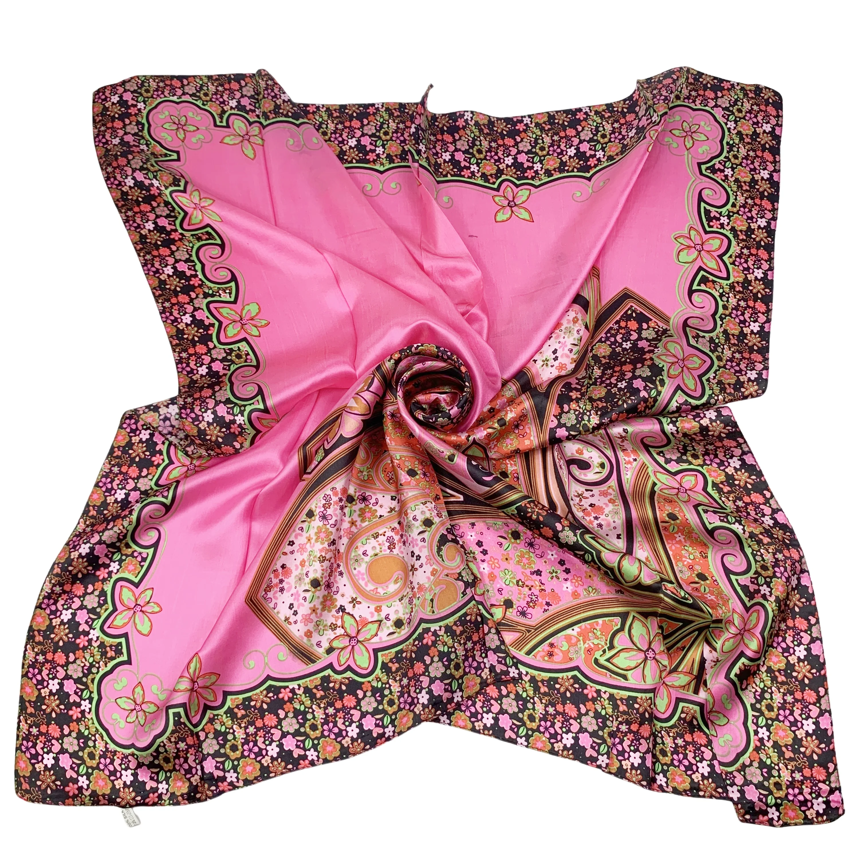 wholesale 100% pure silk scarves scarf mulberry silk design scarf Luxury Brand kerchief muti-color indian