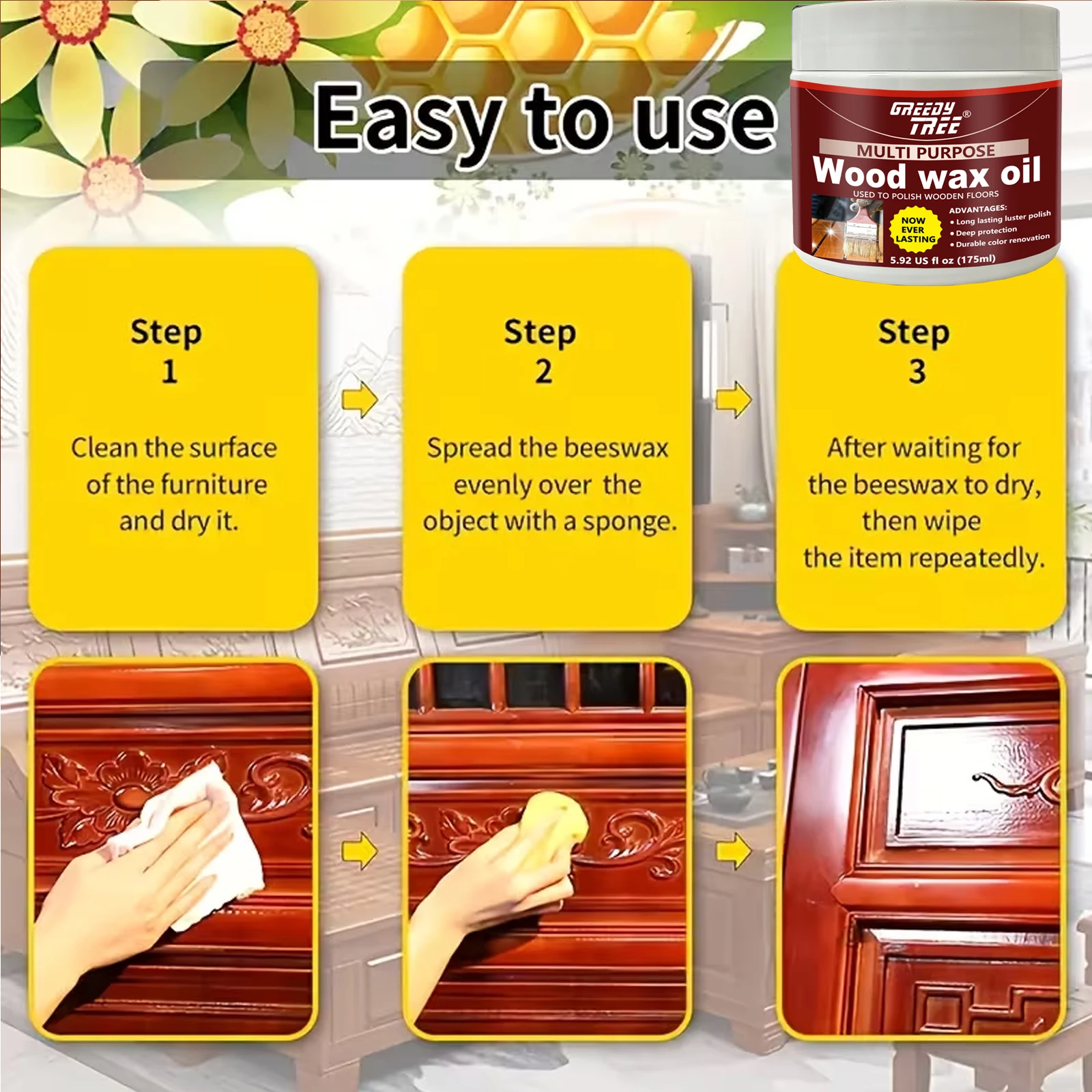 Multi Purpose Wood Wax Oil , N - огляд і ціна Woodworking Oil Finish