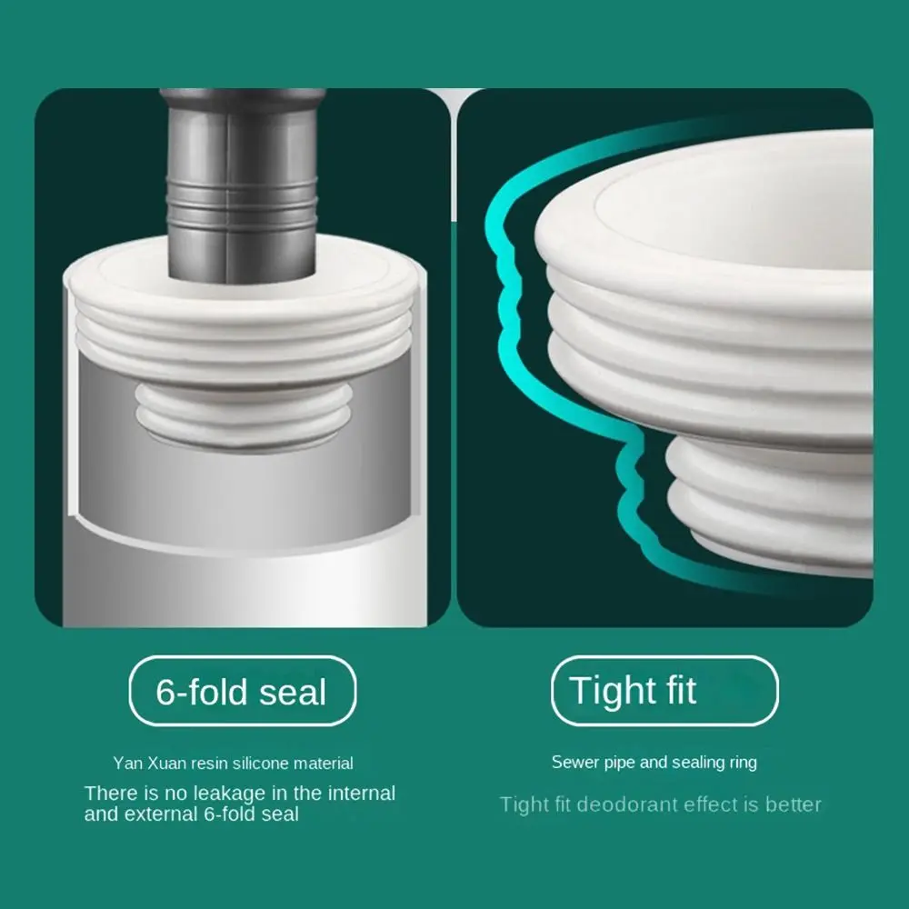 Accessori scarico a pavimento prevenzione degli insetti tappo a prova di trabocco tubo dell'acqua coperchio di scarico tubo di fognatura anello di tenuta tubi di tenuta