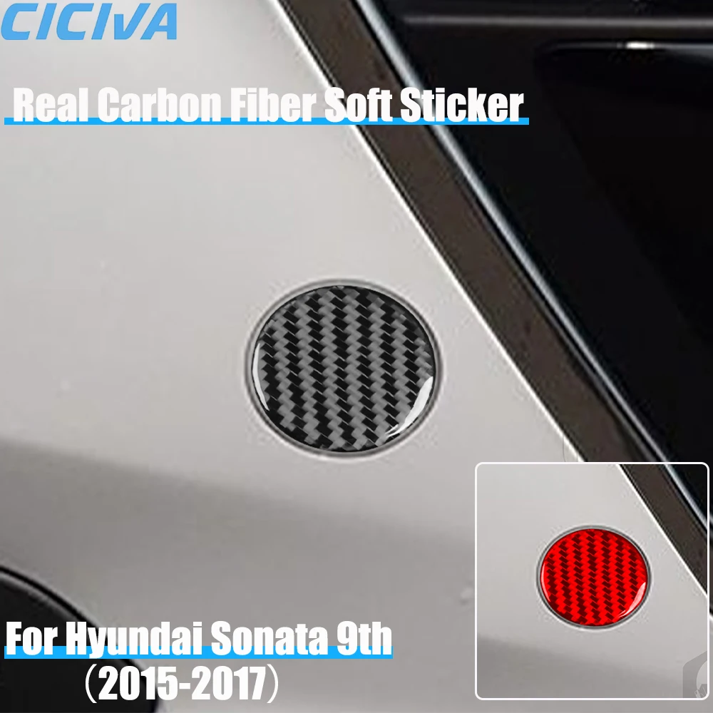 

Real Carbon Fiber Car Accessories Trailer Hitch Panel Decorative Cover Soft Sticker For Hyundai Sonata 9th LF 2015 2016 2017