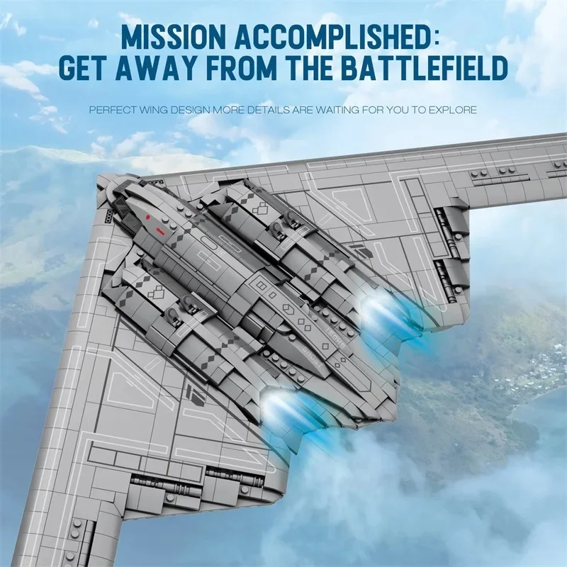 IN STOCK 33038 Military Building Blocks B-2 Bomber Model Creativity Airplane Bricks Assembling Child Toy Christmas Gift Set