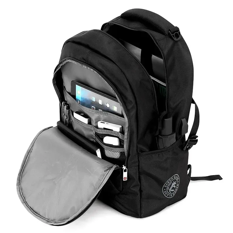 New Men Backpack Fashion Waterproof School Travel Bag Laptop USB Charging Backpack Anti-Theft Business Backpacks 2023