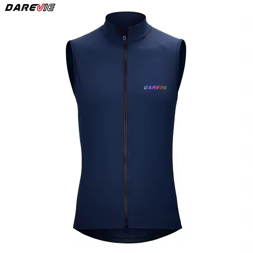 DAREVIE Cycling Vest Windproof Cycling Wind Gilet Waterproof 2 Way Zippers Cycling Windbreaker Back Zipper Pockets Men Women - Image 9