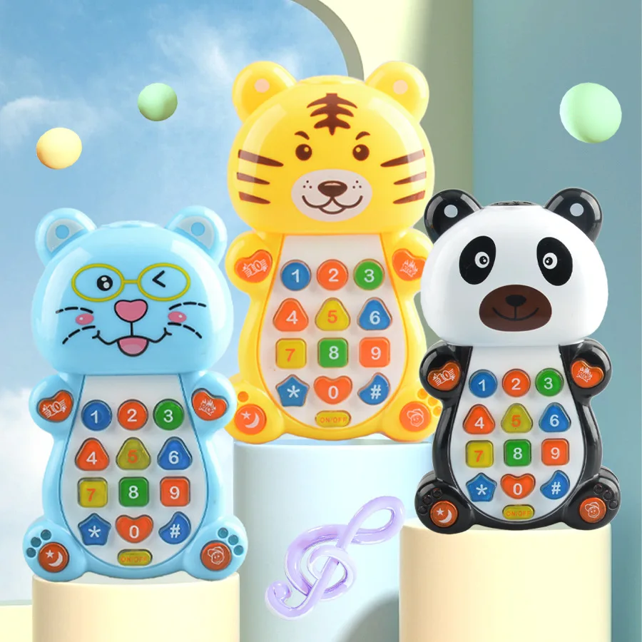 Children Cartoon Animals Music Early Education Machine Intelligent Baby Learning Machine Electric Puzzle Mobile Phone Toys