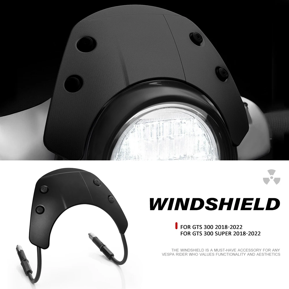 

New Motorcycle Front Headlight Cover Waterproof Fairing Accessories Windshield For Vespa GTS 300 SUPER GTS300 Super 2018 - 2022