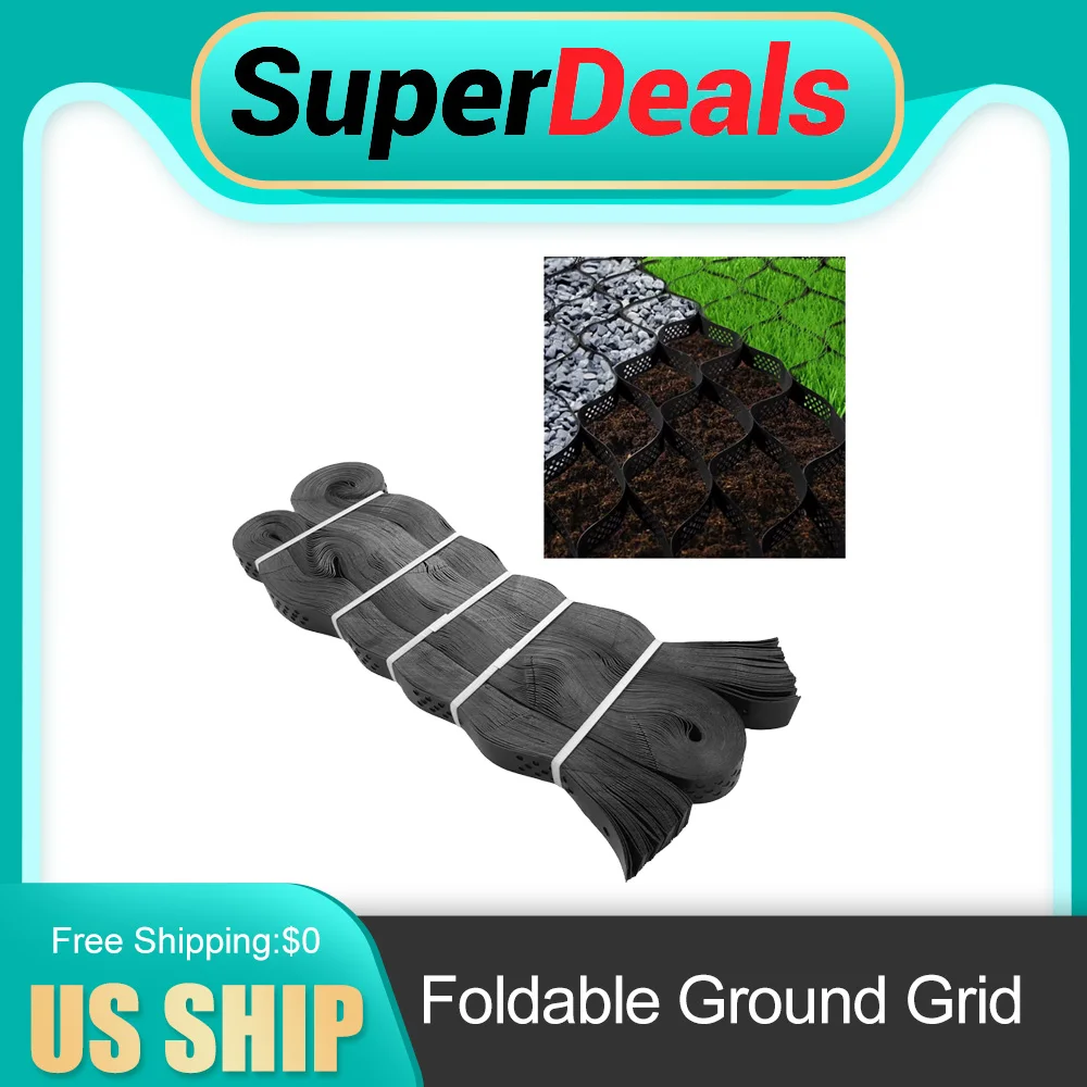 

【Sale】Foldable Ground Grid 9x17 FT Gravel Ground Grid HDPE Foldable Geocell Stabilization Grid for Garden Driveway Parking Lot