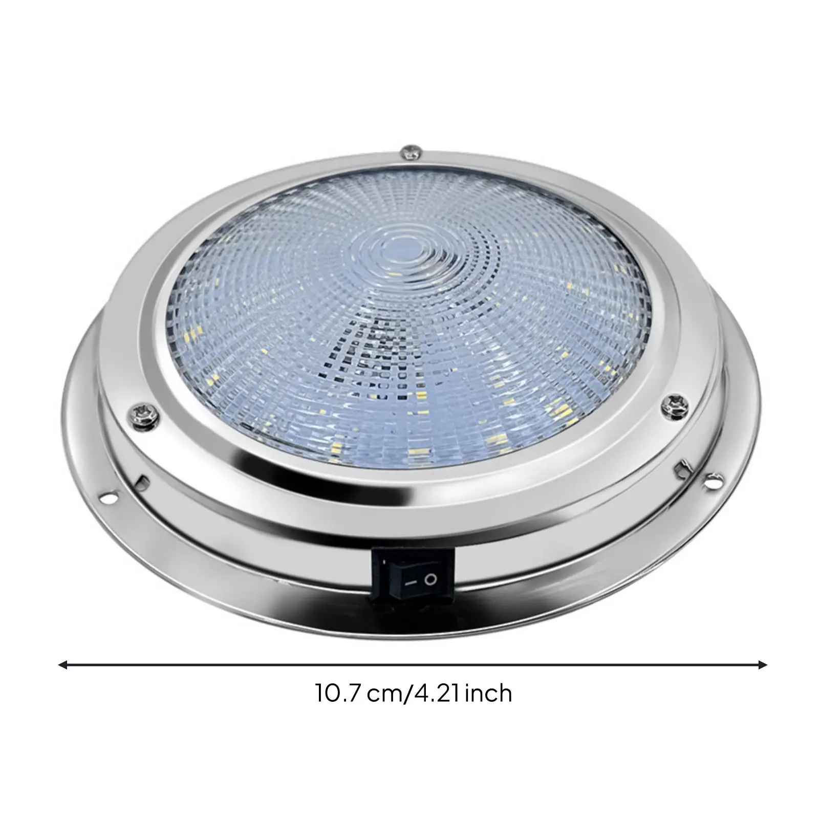 Round Flush Mount Overhead Light Textured Lens Indoor Lighting Cool White