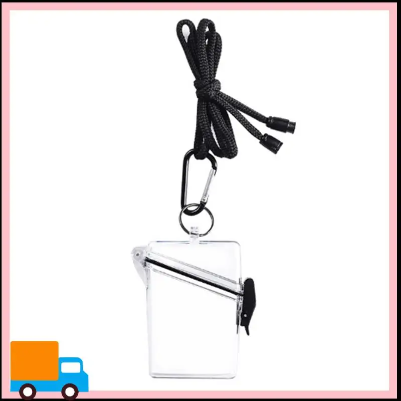 

Professional-6 Pack Waterproof Id Card Badge Holder Case-Clear Waterproof Sports Case/Case Lanyards For Id&Keys Cards/Locker Dry