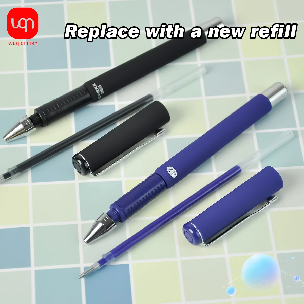 WQN-3/6/12PCS 0,5mm Spitze Matte Gel Stift Schwarz/Blau Tinte Glattes Schreiben Lernen Stift für Schreiben Und Schreibwaren – Detail 5