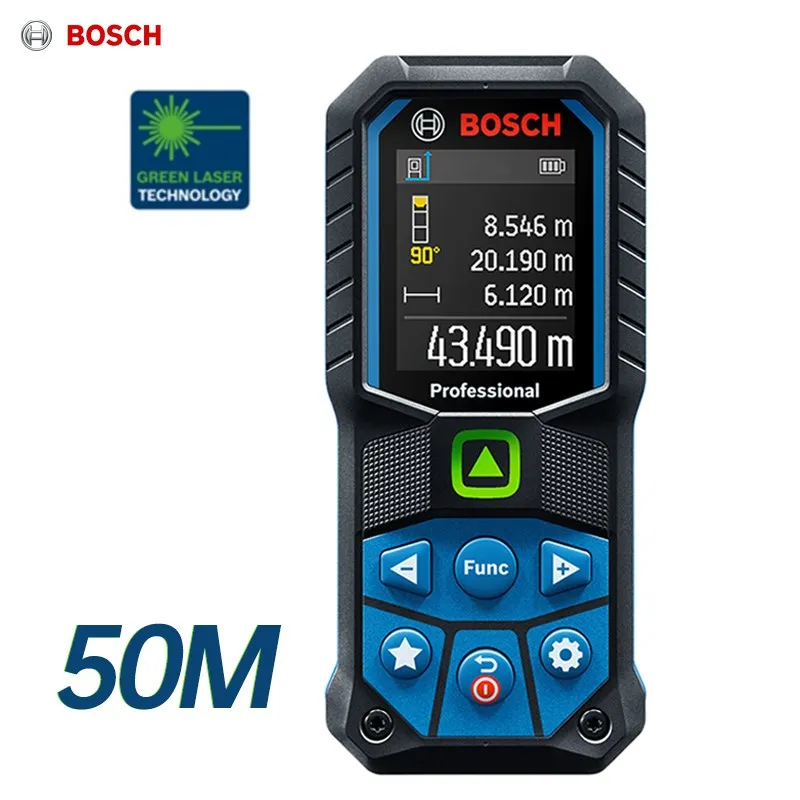 Bosch profesjonalna laserowa dalmierz GLM 50-23G laserowy przyrząd pomiarowy 2-in-1 dalmierz laserowy cyfrowy miarka