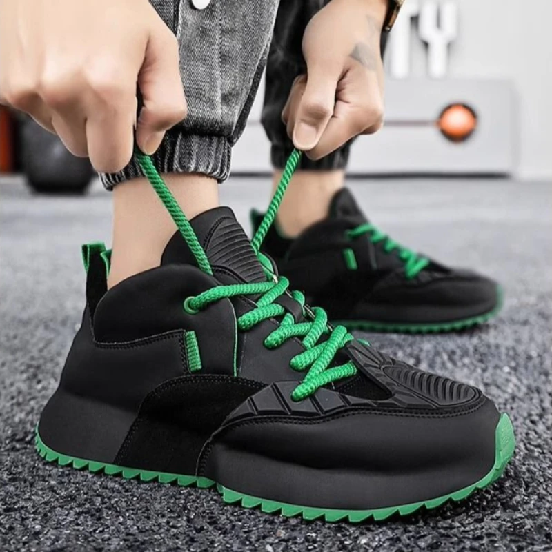 2025 الرجال النعال الشبح سميكة وحيد أبي أحذية الصيف تنفس أحذية رياضية غير رسمية حذاء كاجوال