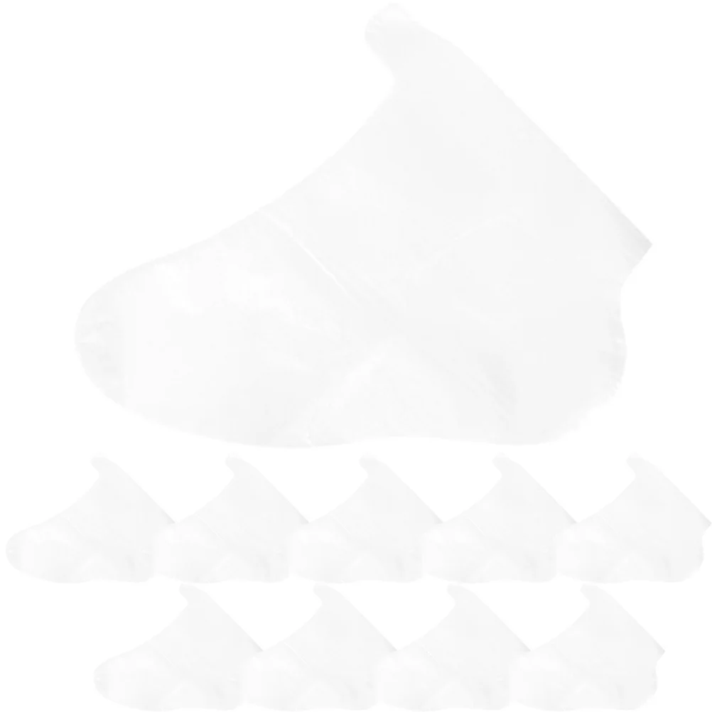 

100Pcs Disposable Foot Covers for Skating Skiing Amusement Parks Shoe Fitting Clear Transparent Foot Protector Sleeves