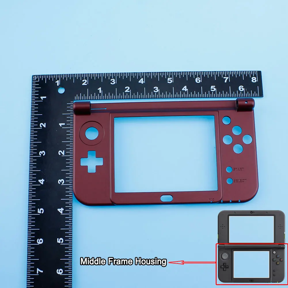 1Set For New 3DS XL/LL Original  Replacement mid frame screen Shell Housing top with Glass Screen Lens and Touch Stylus Pen Kits