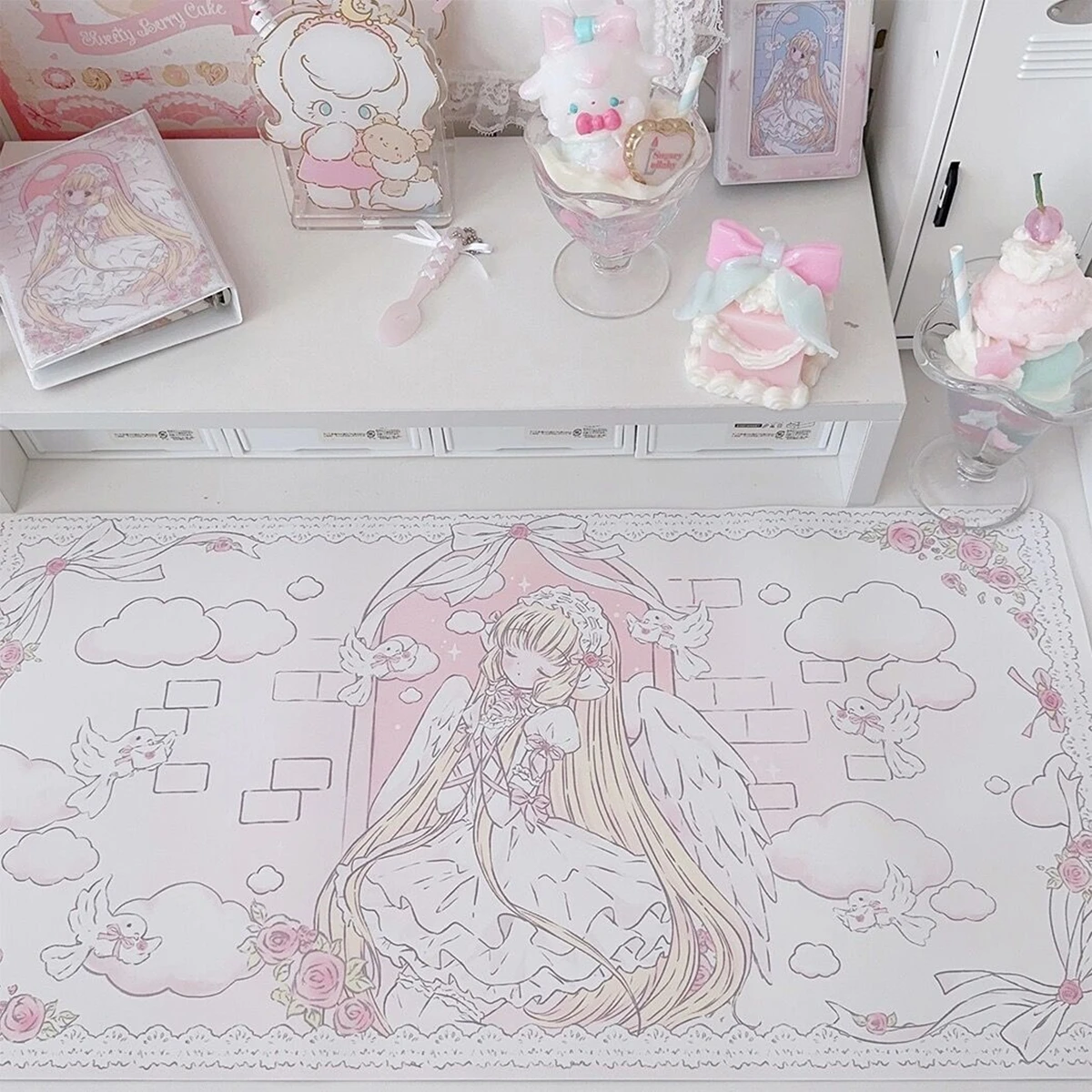 Duża podkładka pod mysz z kreskówek Wodoodporna podkładka pod mysz do gier Kawaii Podkładka pod mysz Biurowe artykuły papiernicze Organizer na biurko