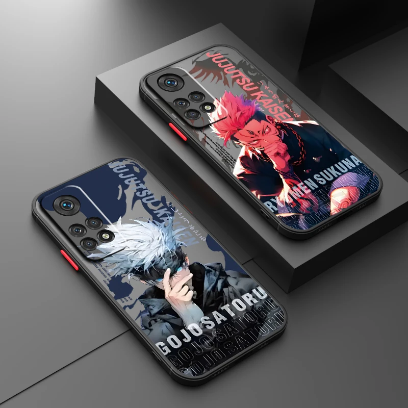 Jujutsu Kaisen Itadori Yuji Frosted Translucent For Redmi Note 13 12 12S 12T 11 11T 11E 10 10S 9 Pro Plus 5G Soft Phone Case