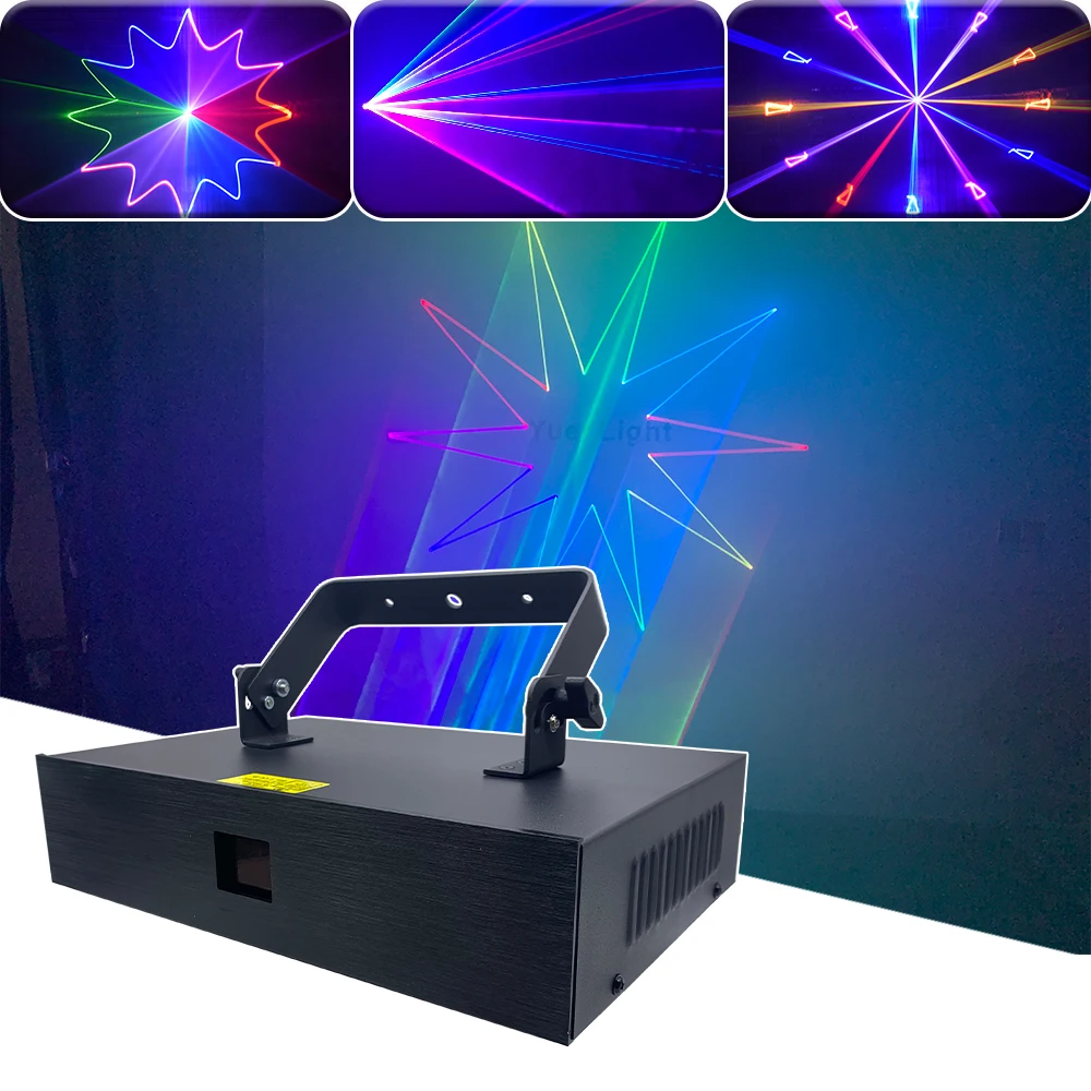 NEW 3W Full Color Laser Light DMX512 6/34CH Scaning Animations Pattern Effect Laser Projector DJ Disco Stage Wedding Music Party