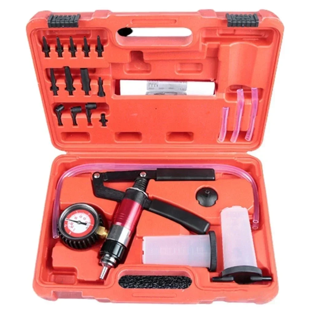 Hand Held DIY Brake Fluid Bleeder Tools Vacuum Pistol Pump Tester Kit Body Pressure Vacuum Reservoir Oil