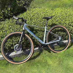 700x38C Gravel Bike Integrated Brake and Shift Road Bike Aluminum Alloy Frame Double Layer Racing Bicycle Wheelset