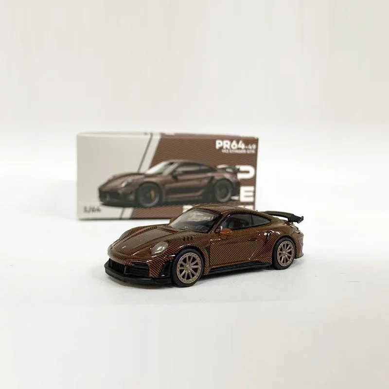 

POPRACE 1:64 Alloy Model Car 992 Singer GTR Die-Cast Vehicle -Carbon Brown