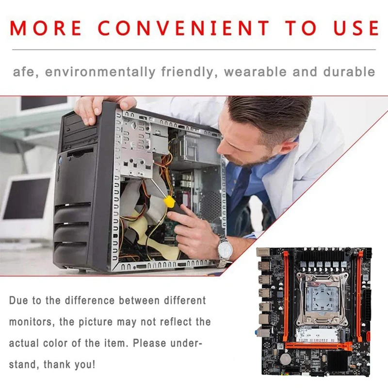 Płyta główna X99H + procesor E5 2666 V3 + kabel przełącznika + zestaw kabli SATA LGA2011-V3 DDR3X4 gniazdo pamięci RAM M.2 NVME PCI-E 3.0 X16 SATA3.0