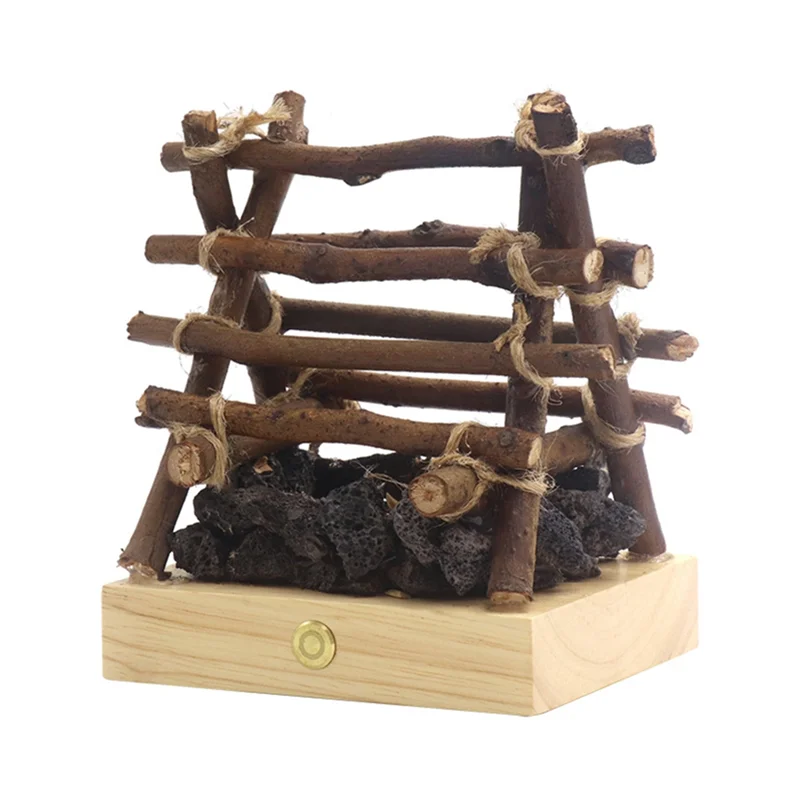 LICE-Small الكهربائية وهمية الموقد سجل ضوء الليل USB قابلة للشحن 3 طرق LED أضواء الليل النار وهمية مع الضوضاء البيضاء